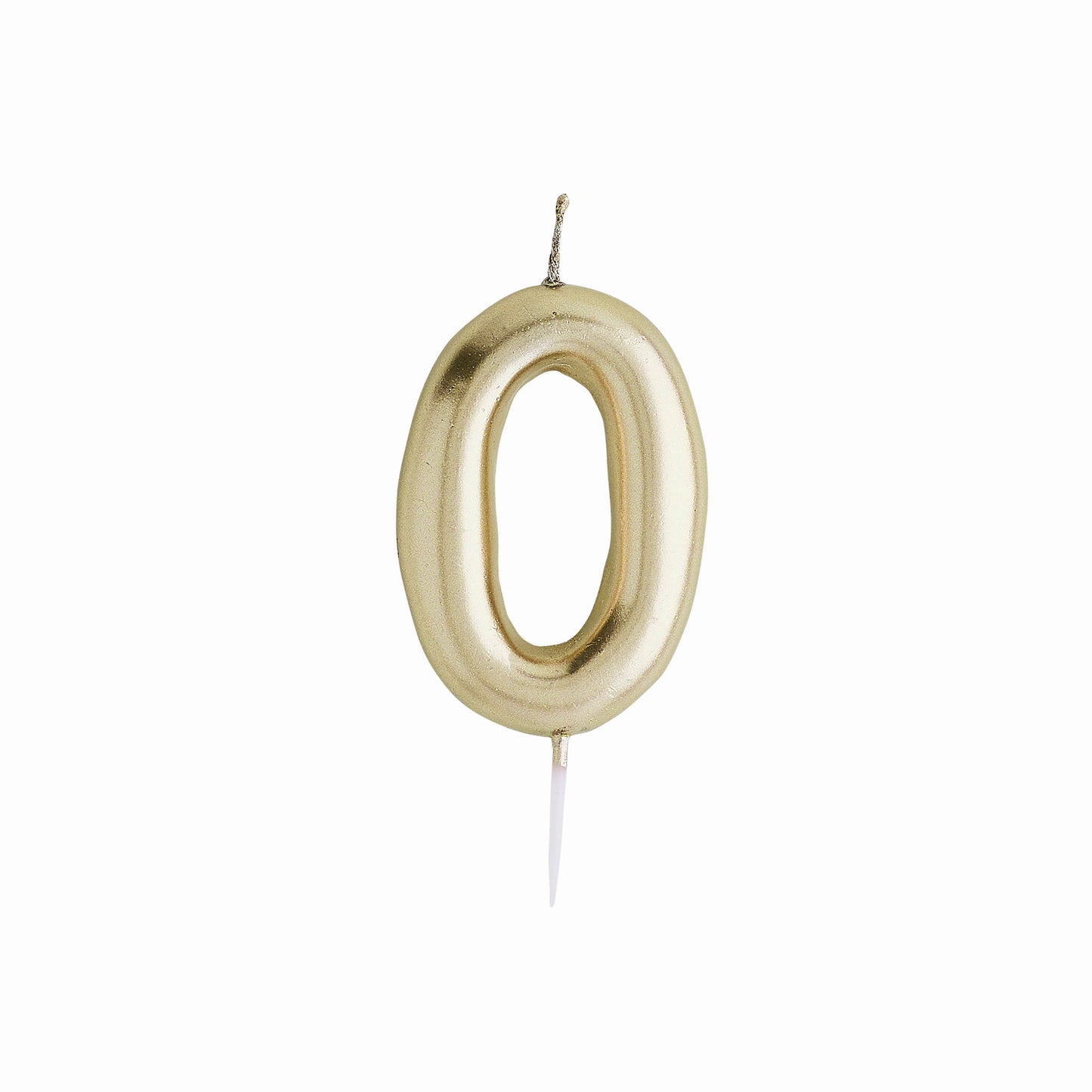 Hootyballoo Gold Number '0' Wax Candle Birthday Celebration Partyware
