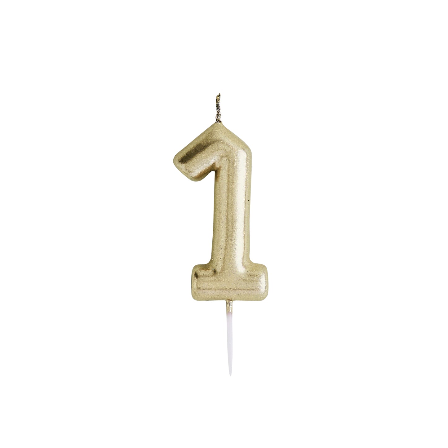 Hootyballoo Gold Number '1' Wax Candle Birthday Celebration Partyware