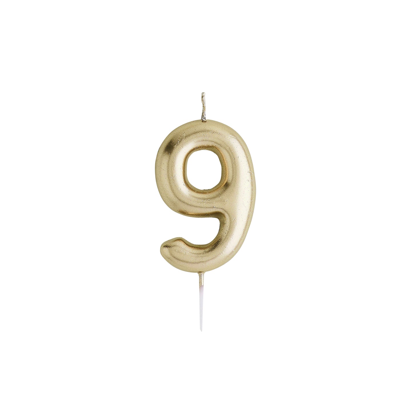 Hootyballoo Gold Number '9' Wax Candle Birthday Celebration Partyware