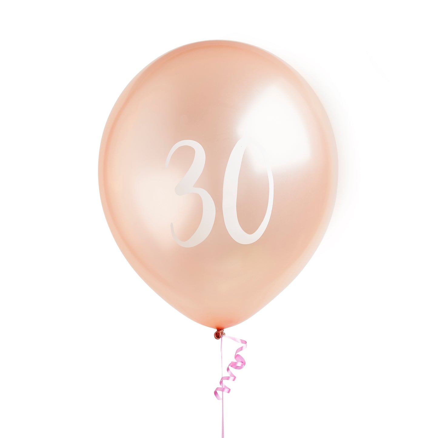 Hootyballoo 5 Pack Rose Gold Number '30' Balloons Birthday Partyware