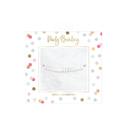 Happy Birthday Foiled Paper Flag & Ribbon Mini Party Bunting