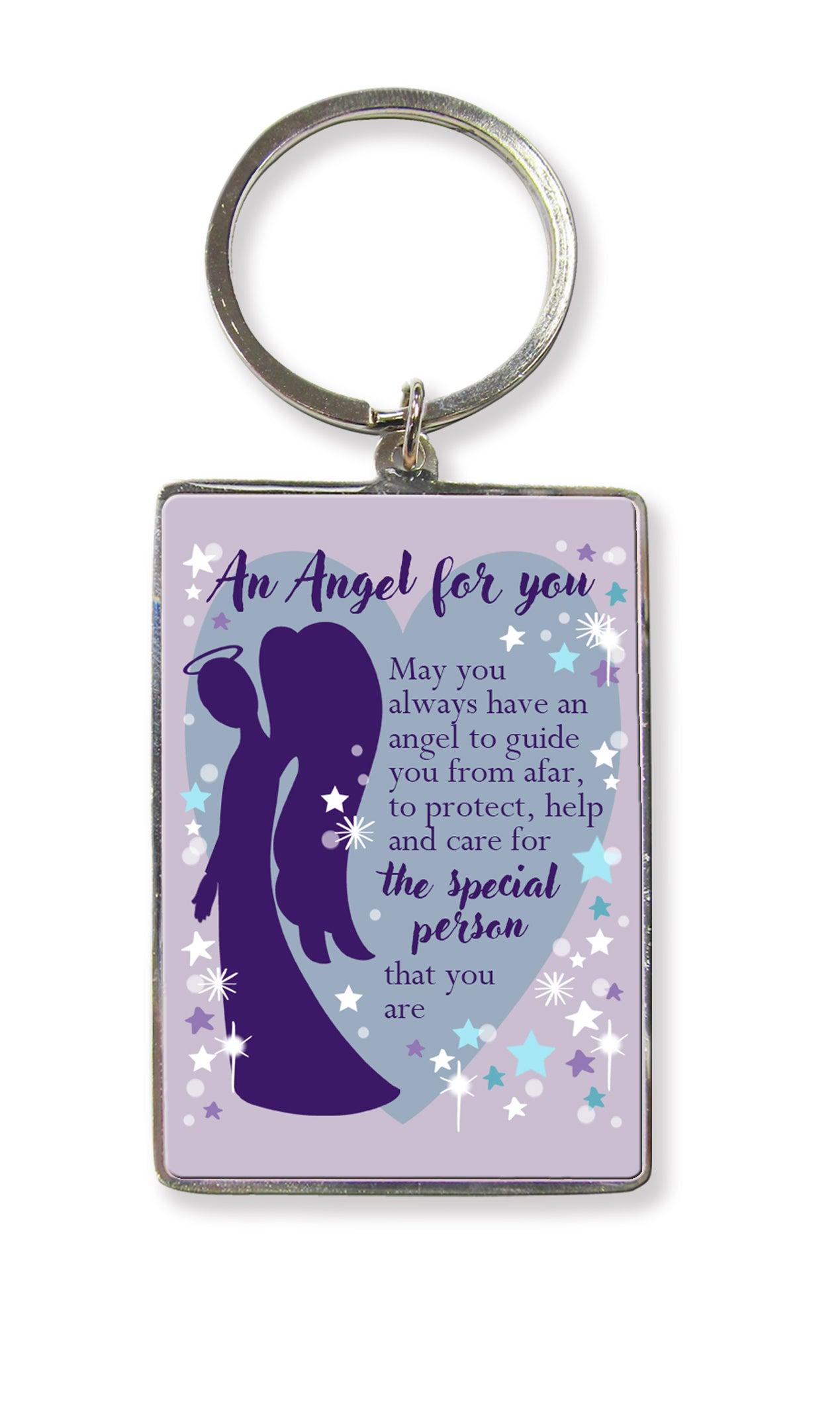 An Angel For You Metallic Keyring