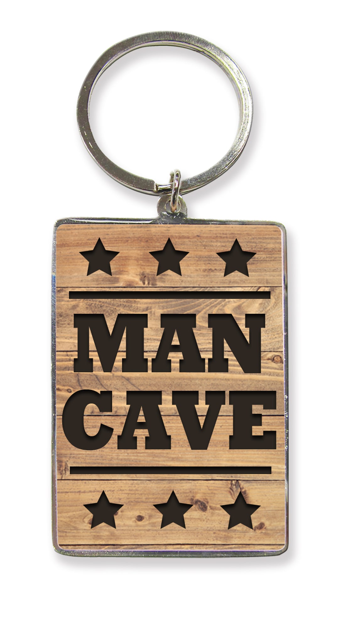 Man Cave Metallic Keyring