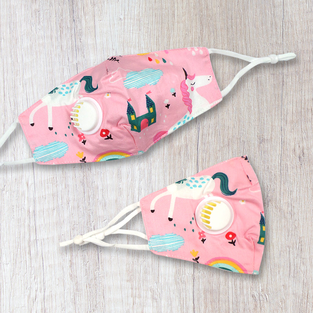 Kids Cute Unicorn Face Mask Fun Comfortable & Reusable