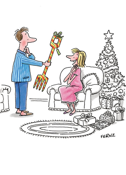 Fernz Can You Guess Your Present Funny Christmas Greeting Card