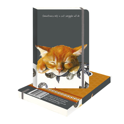 The Little Dog Laughed Sleeping Ginger Cat Themed A5 Notebook