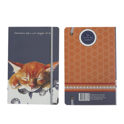 The Little Dog Laughed Sleeping Ginger Cat Themed A5 Notebook