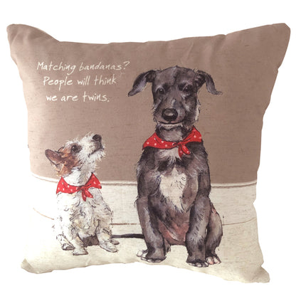 Think We Are Twins Cushion Little Dog Laughed Gift