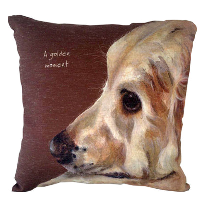 Golden Retriever Moment Cushion Little Dog Laughed Gift