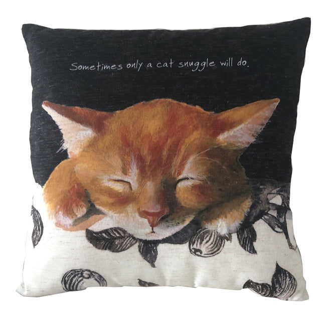 Only A Cat Snuggle Will Do Cushion Little Dog Laughed Gift
