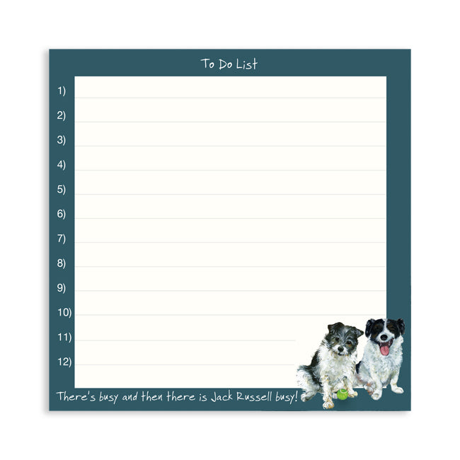 List Maker Notepad Busy Jack Russell Little Dog Laughed To Do List
