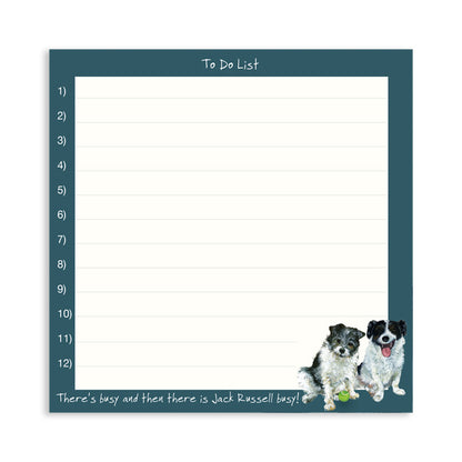 List Maker Notepad Busy Jack Russell Little Dog Laughed To Do List