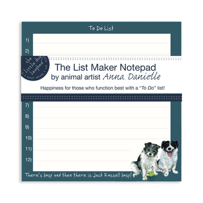 List Maker Notepad Busy Jack Russell Little Dog Laughed To Do List
