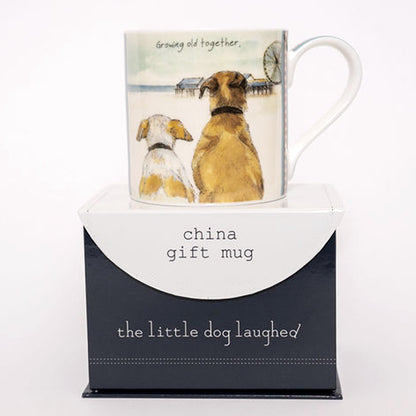 Dogs Growing Old Together Little Dog Laughed China Mug In Gift Box