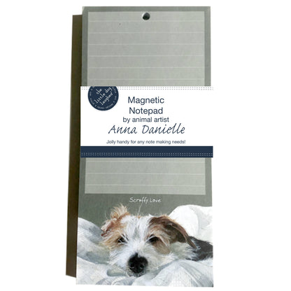 Magnetic Notepad Sleeping Jack Russell Scruffy Love Little Dog Laughed