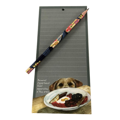 Magnetic Notepad Labrador Beware Opportunist Thief Little Dog Laughed