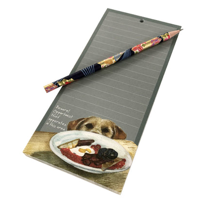 Magnetic Notepad Labrador Beware Opportunist Thief Little Dog Laughed