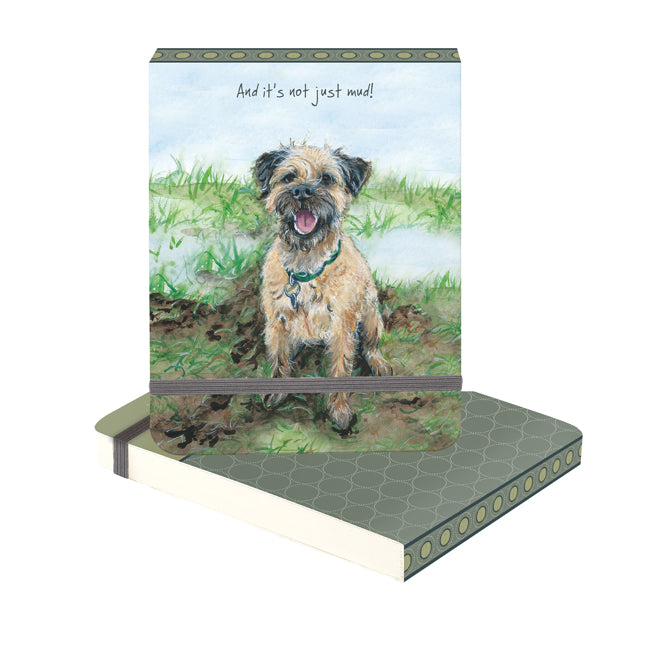 It's Not Just Mud Stinky Border Terrier Little Dog Laughed Notebook