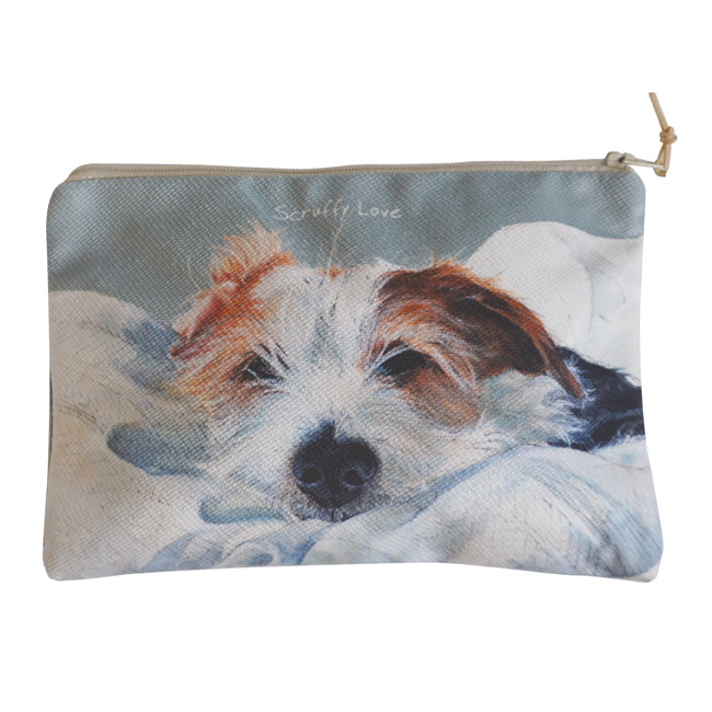 Little Dog Laughed Scruffy Love Jack Russell Zip Purse