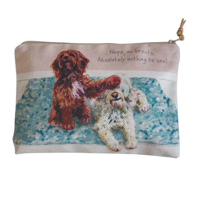 Little Dog Laughed No Treats, Nothing To See! Zip Purse
