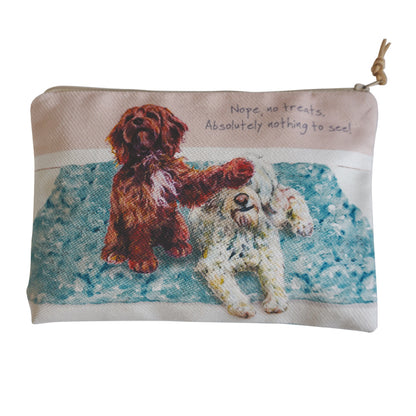 Little Dog Laughed No Treats, Nothing To See! Zip Purse