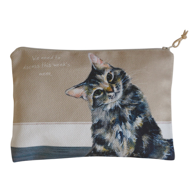 Little Dog Laughed Cats Discuss The Menu Zip Purse