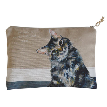 Little Dog Laughed Cats Discuss The Menu Zip Purse