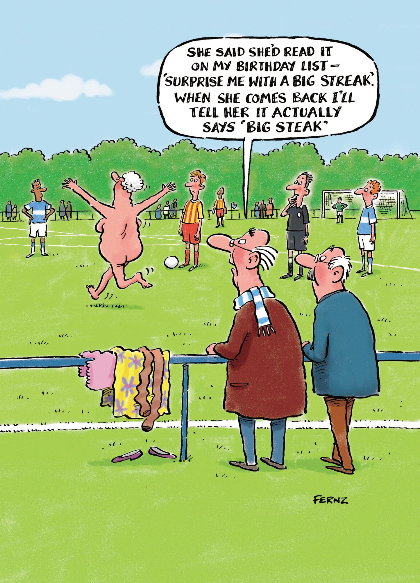 Aged To Perfection Big Streak Or Steak Funny Birthday Card