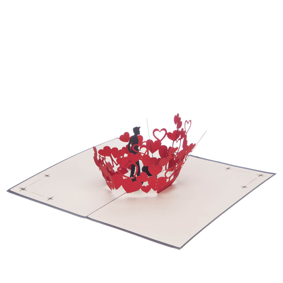 Men Love Pop-Up Any Occasion Greeting Card Blank Inside