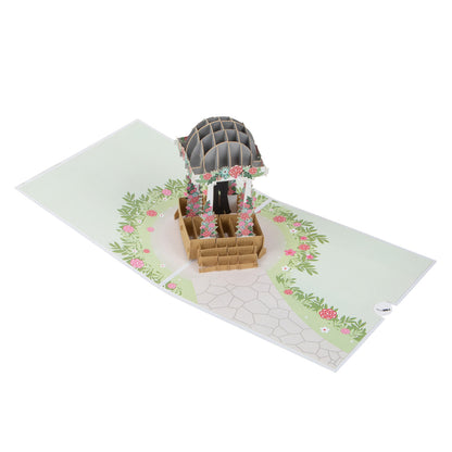 Male Wedding Grooms Pagoda Pop Up Greeting Card