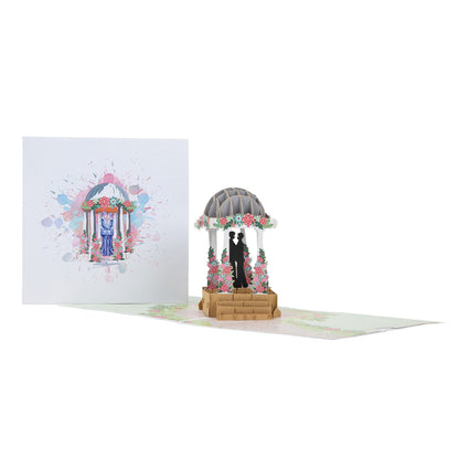 Male Wedding Grooms Pagoda Pop Up Greeting Card