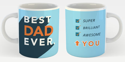 Best Dad Ever Super Brilliant Awesome You Mug In A Gift Box Father's Day Mug