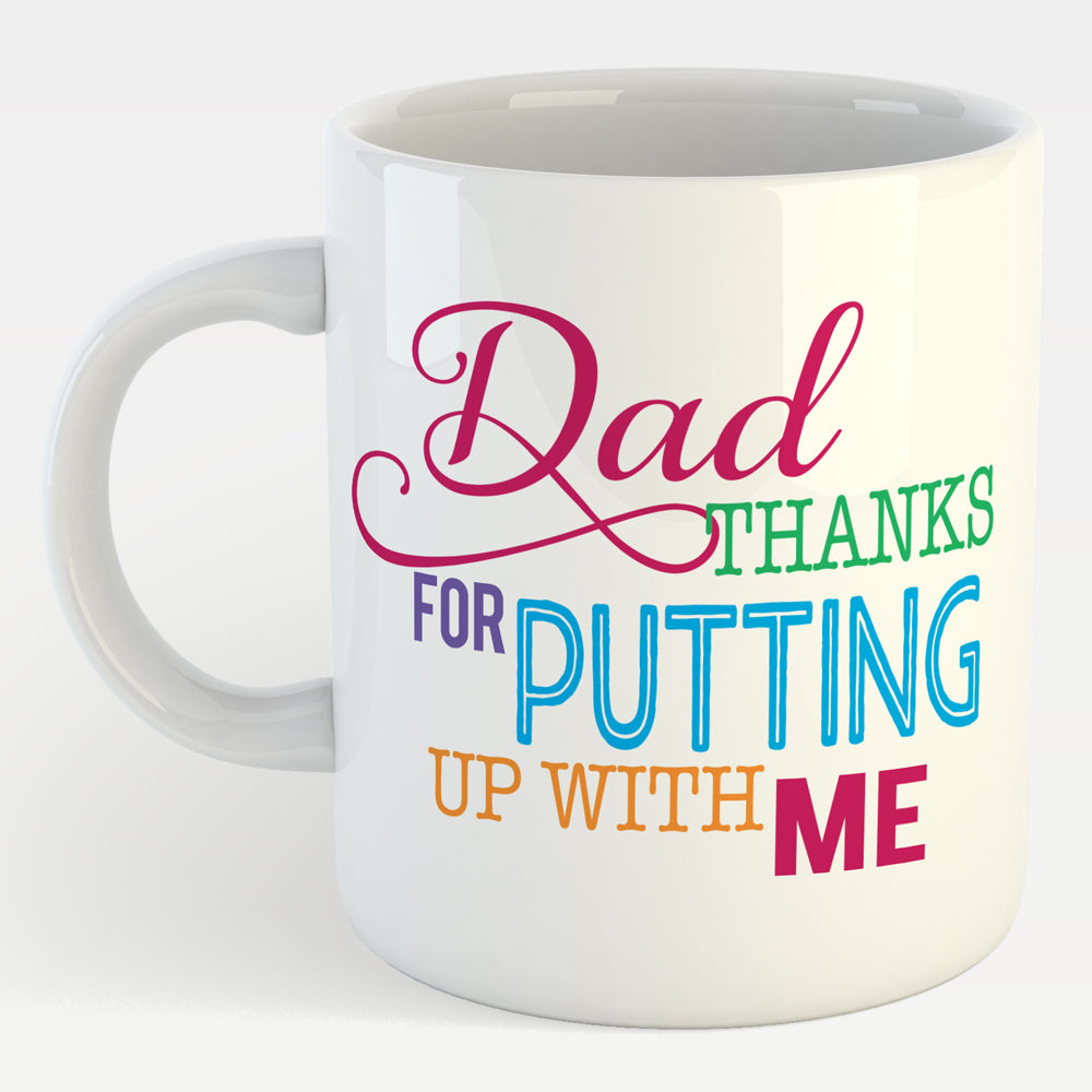 Thanks For Putting Up With Me Dad Mug In A Gift Box Father's Day Mug
