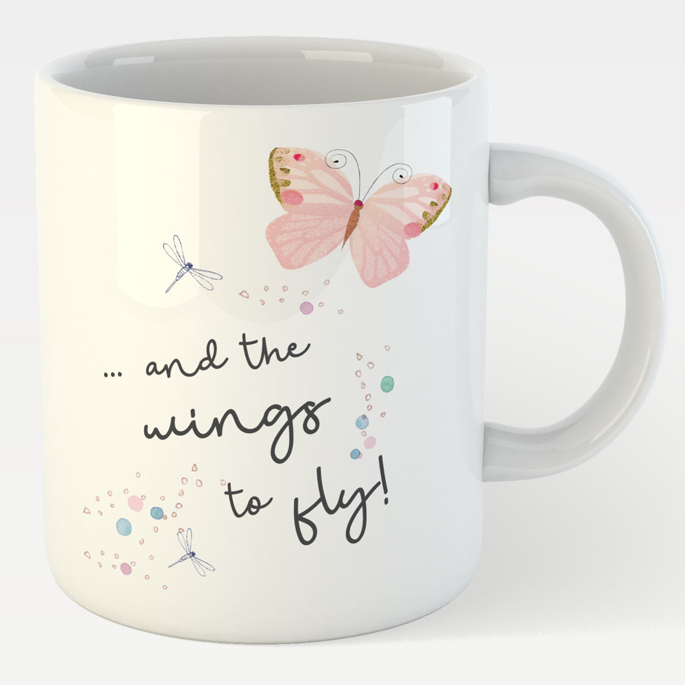 Mum You Gave Me Roots To Grow & Wings To Fly Mug In A Gift Box Mug