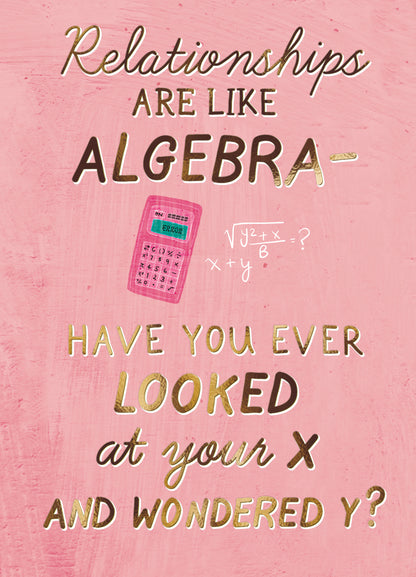 Looked At Your X & Wondered Y Funny Birthday Greeting Card