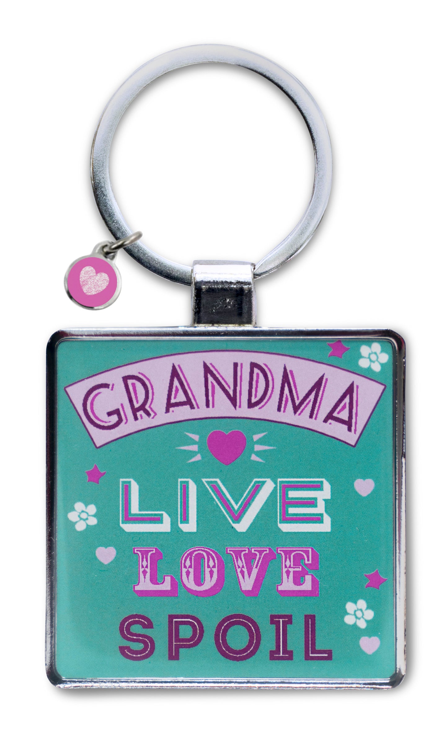 Grandma Live Love Spoil Little Wishes Metallic Keyring