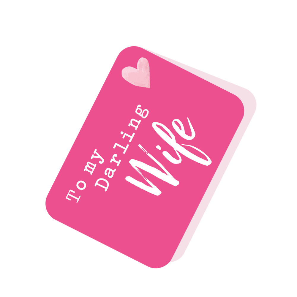 To My Darling Wife Pink Tag