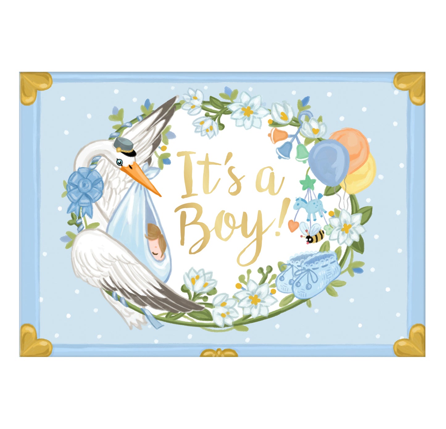 It's A Boy Music Box Card Novelty Dancing Musical Greeting Card