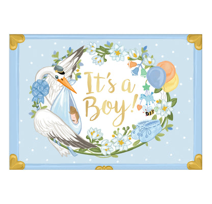 It's A Boy Music Box Card Novelty Dancing Musical Greeting Card