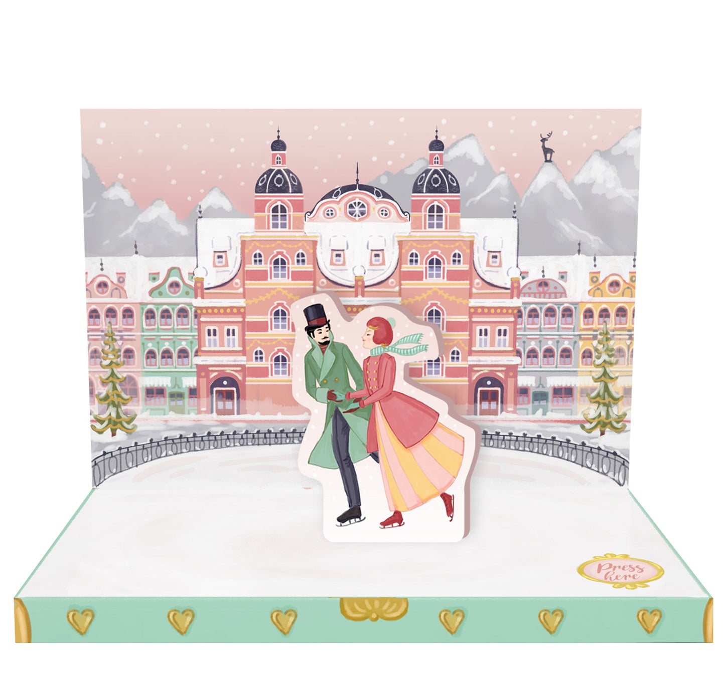 Winter's Dream Music Box Card Novelty Dancing Musical Christmas Card