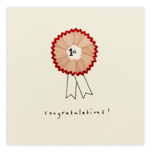 1st Congratulations Pencil Shavings Greetings Card