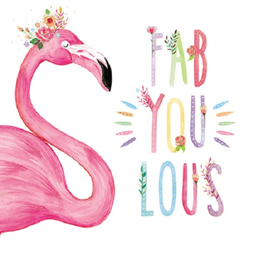 Flamingo Fab-You-Lous Happy Mother's Day Greeting Card