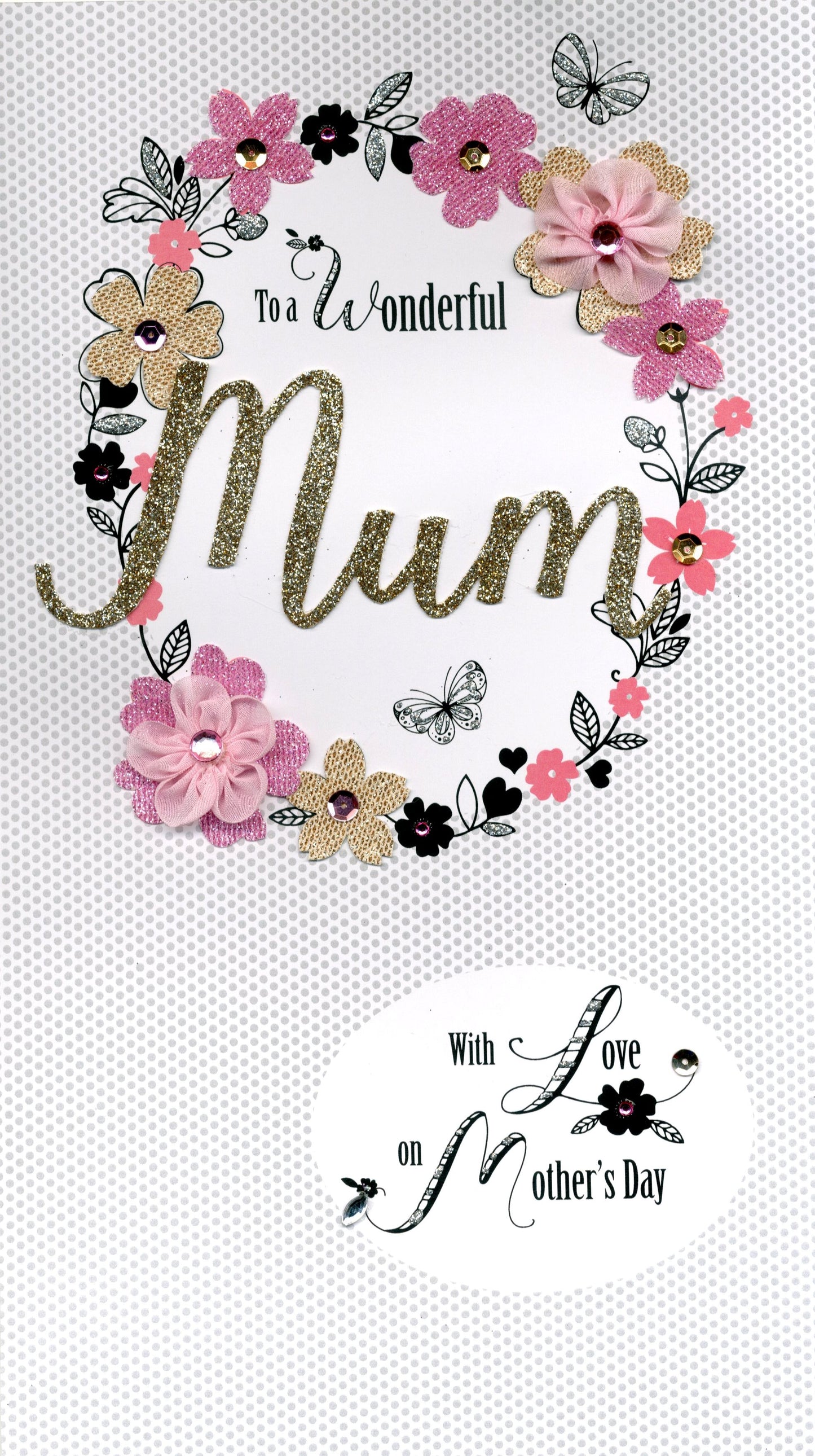 Wonderful Mum Boxed Luxury Lavish Mother's Day Card