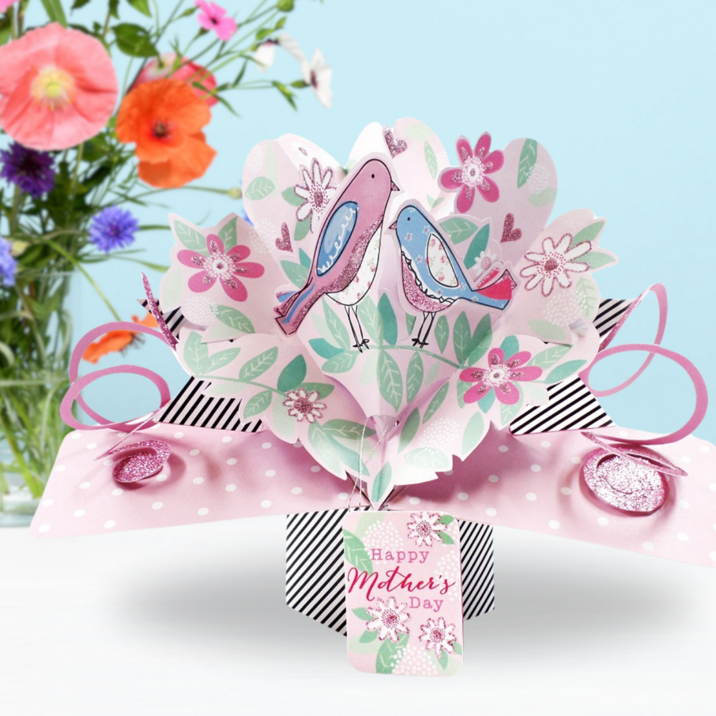 Happy Mother's Day Birds Pop-Up Greeting Card