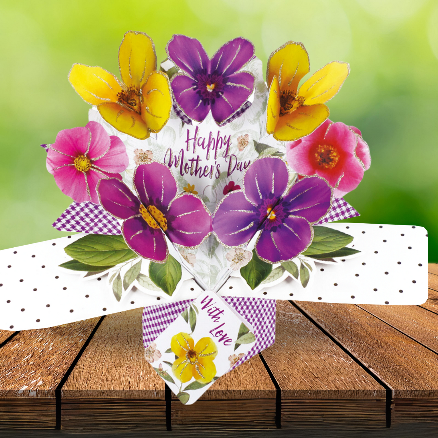 Mother's Day Pansies Pop-Up Greeting Card