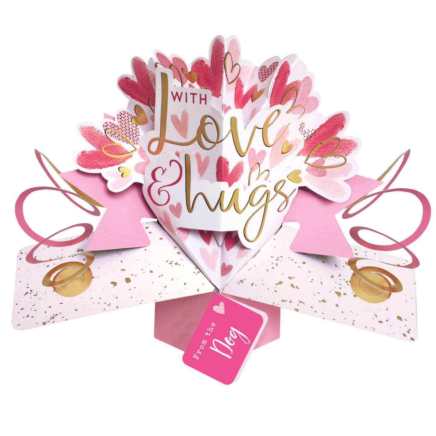 From The Dog With Love & Hugs Pop Up Card