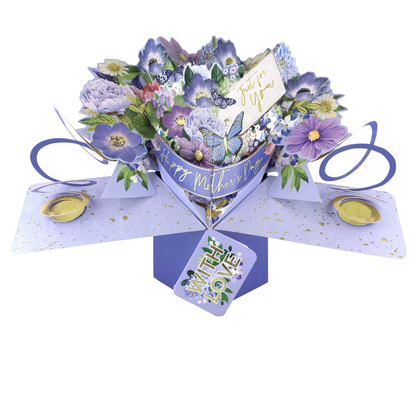 Happy Mother's Day Pop Up Bouquet Flowers Mother's Day Greeting Card