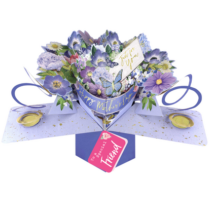To A Special Friend Floral Pop Up Happy Mother's Day Card