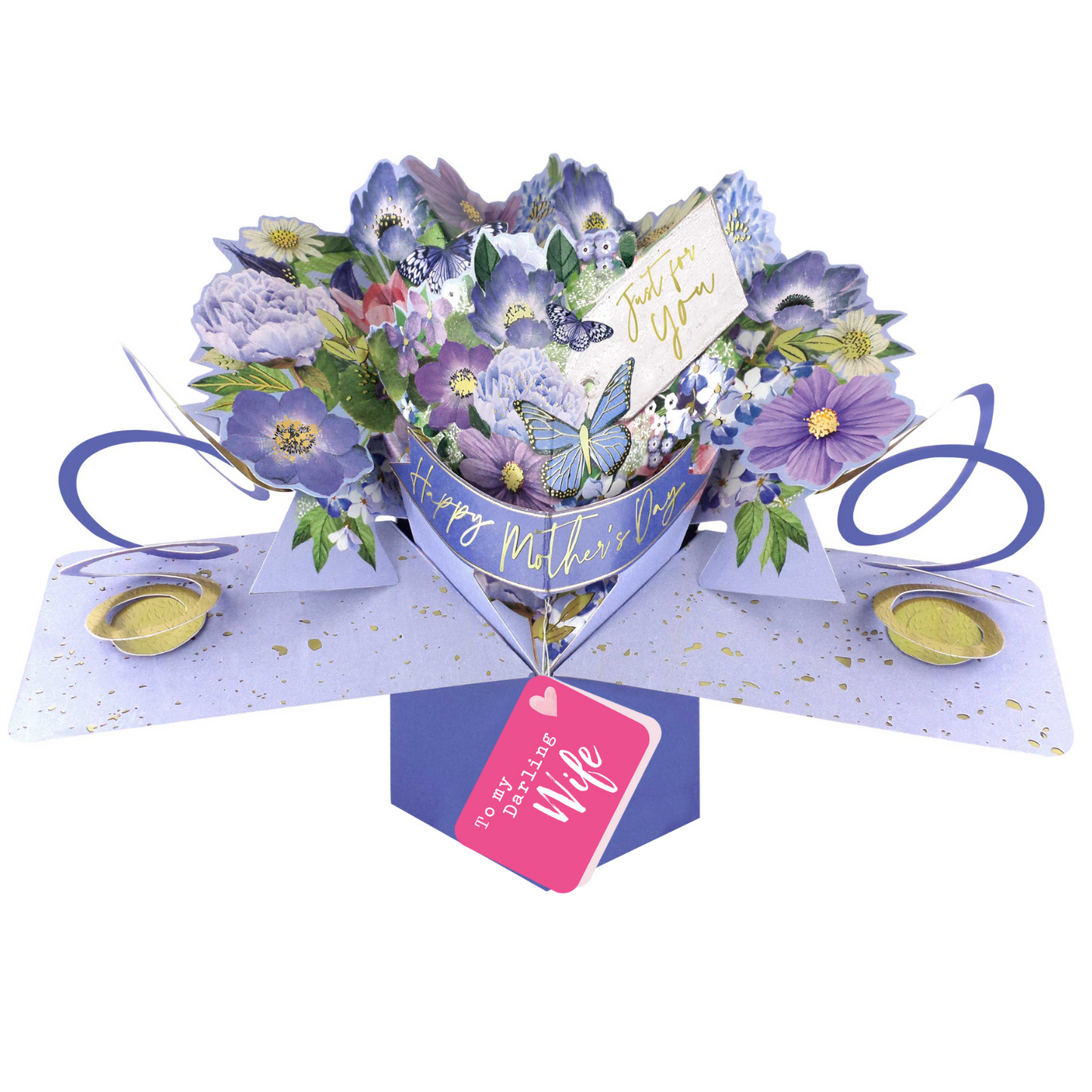 To My Darling Wife Floral Pop Up Happy Mother's Day Card