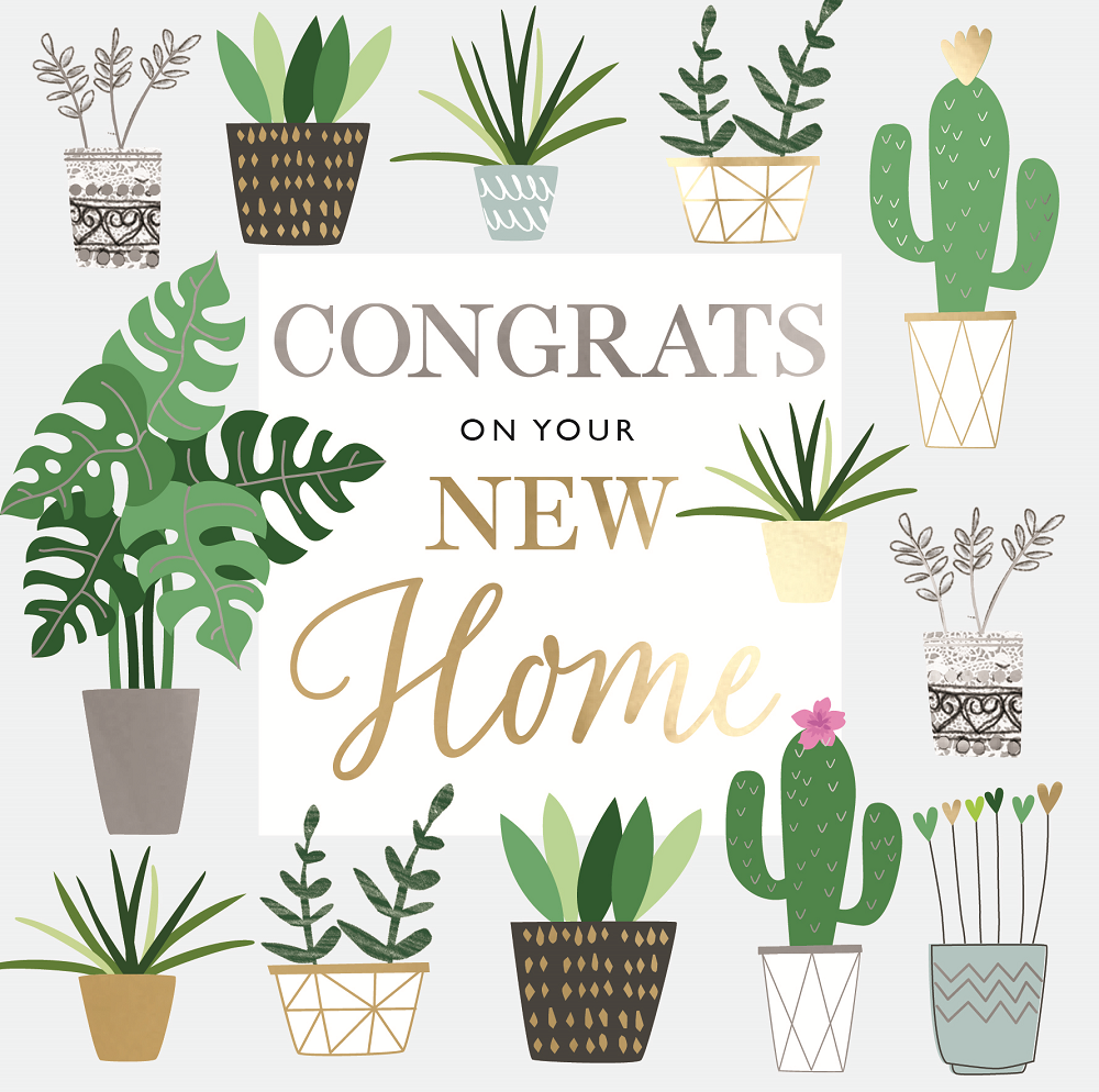 Congrats On Your New Home Gold Foiled New Home Greeting Card
